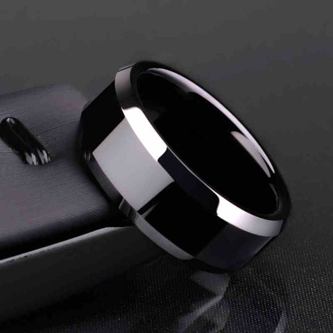Men Titanium Black Ring