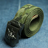Men's Canvas Skull Metal Belt