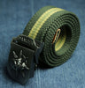 Men's Canvas Skull Metal Belt