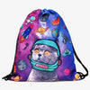 Cat Escape 3D Drawstring Backpack