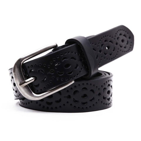Women Fashion Wide Genuine Leather Belt