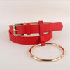 Women Big Ring Decorated Waist Belt