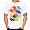 Fashion Retro Wood/ Record Printed Men T shirt