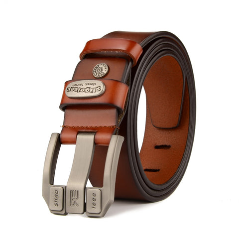 Men's Luxury Genuine Leather Pin Buckle Belt