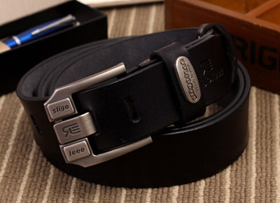 Men's Luxury Genuine Leather Pin Buckle Belt