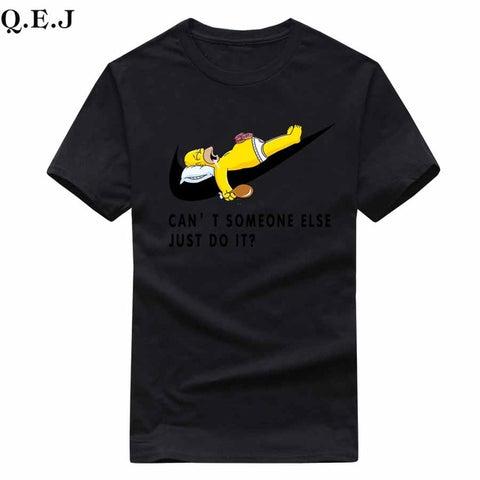 Q.E.J New Men's Letter Printing T-shirt