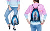 Cat Escape 3D Drawstring Backpack