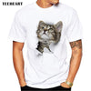 Male 3D Cute Cat T-shirts