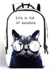 Women 3D Cartoon Cat School Backpack For Girls
