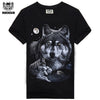 Male 3D Indians Wolf Print T-shirt