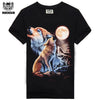 Male 3D Indians Wolf Print T-shirt