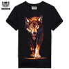 Male 3D Indians Wolf Print T-shirt