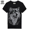 Male 3D Indians Wolf Print T-shirt