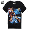 Male 3D Indians Wolf Print T-shirt