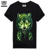 Male 3D Indians Wolf Print T-shirt