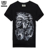 Male 3D Indians Wolf Print T-shirt