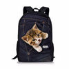 Denim Cat Dog Backpack