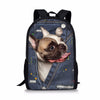 Denim Cat Dog Backpack