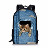 Denim Cat Dog Backpack
