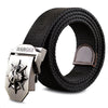 Men's Canvas Skull Metal Belt