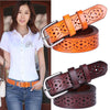 Women Fashion Wide Genuine Leather Belt